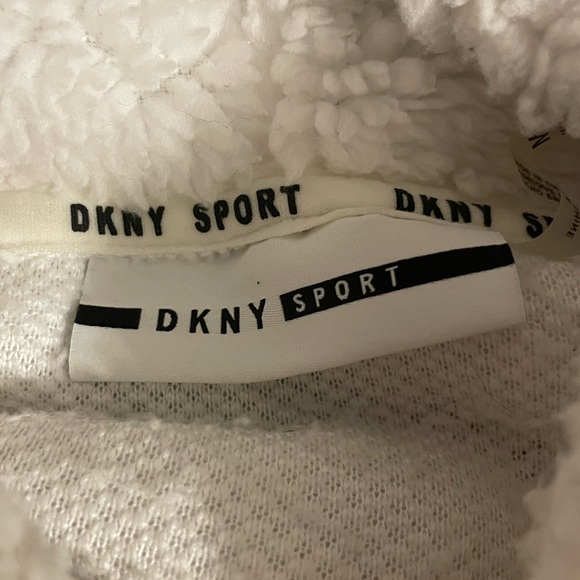 Women's Browns DKNY Sport White Cozy Pullover Hoodie - Picture 4 of 5